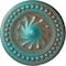 Ekena Millwork Foster Shell Ceiling Medallion (Fits Canopies up to 9 5/8"), 15 3/4"OD x 2"P, Copper Green Patina CM15FOCGS - alternate 1